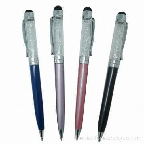 Touch pen with crystal
